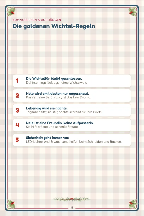 Innenseite aus „3 Minuten Wichteltür-Ideen“: Die goldenen Wichtel-Regeln